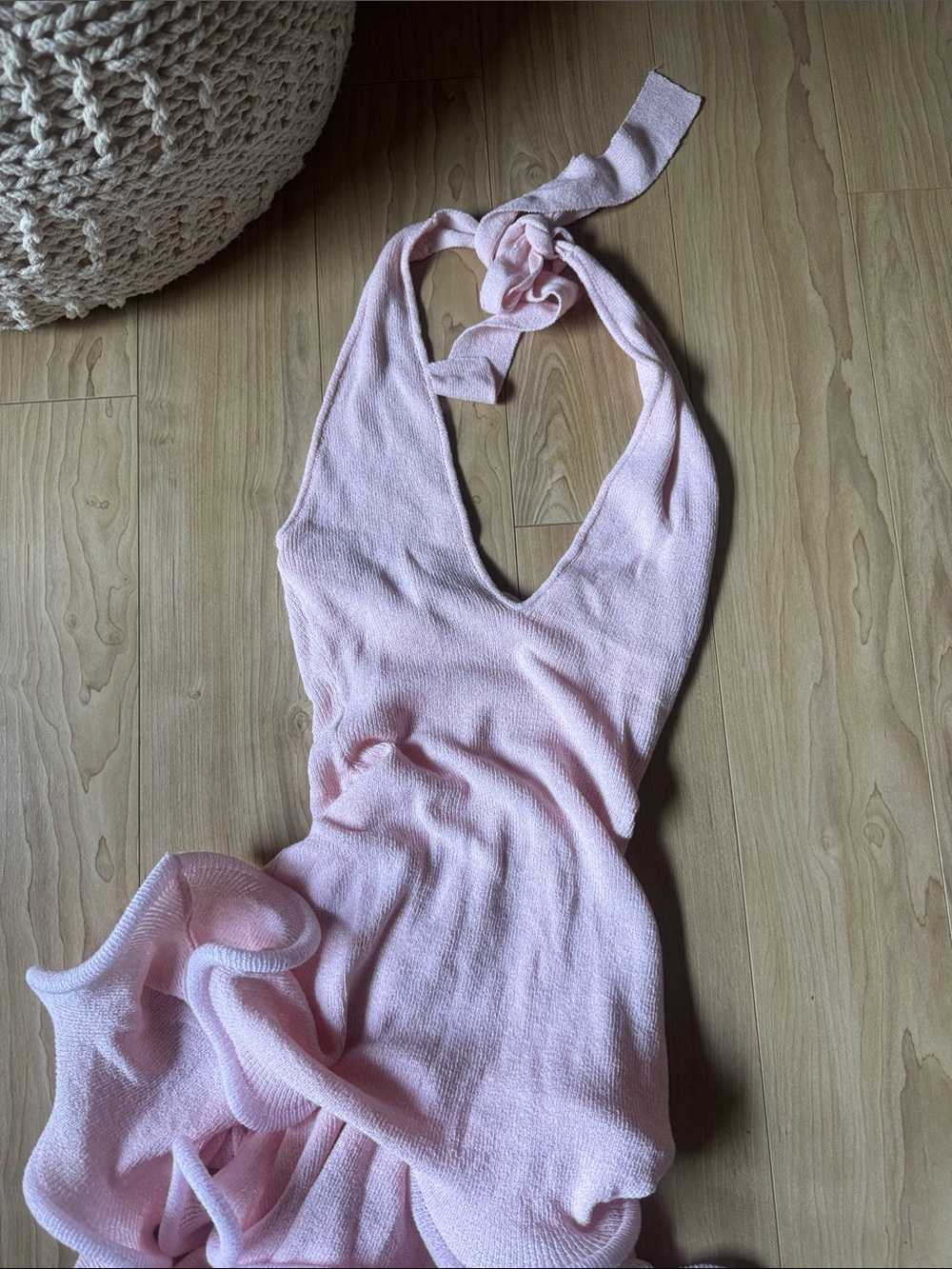 Meshki Willowmena Halter Neckline Mini Dress With Tubed Hem - Baby Pink - Picture 2 of 4